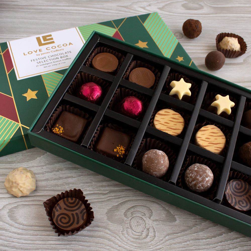 Love Cocoa Christmas chocolate bars, truffles and advent calendars