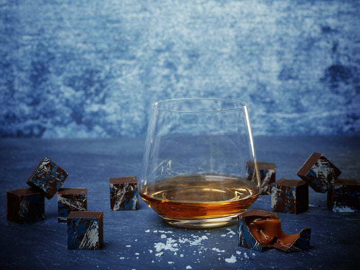 Talisker sea salted caramels in Colombian dark chocolate