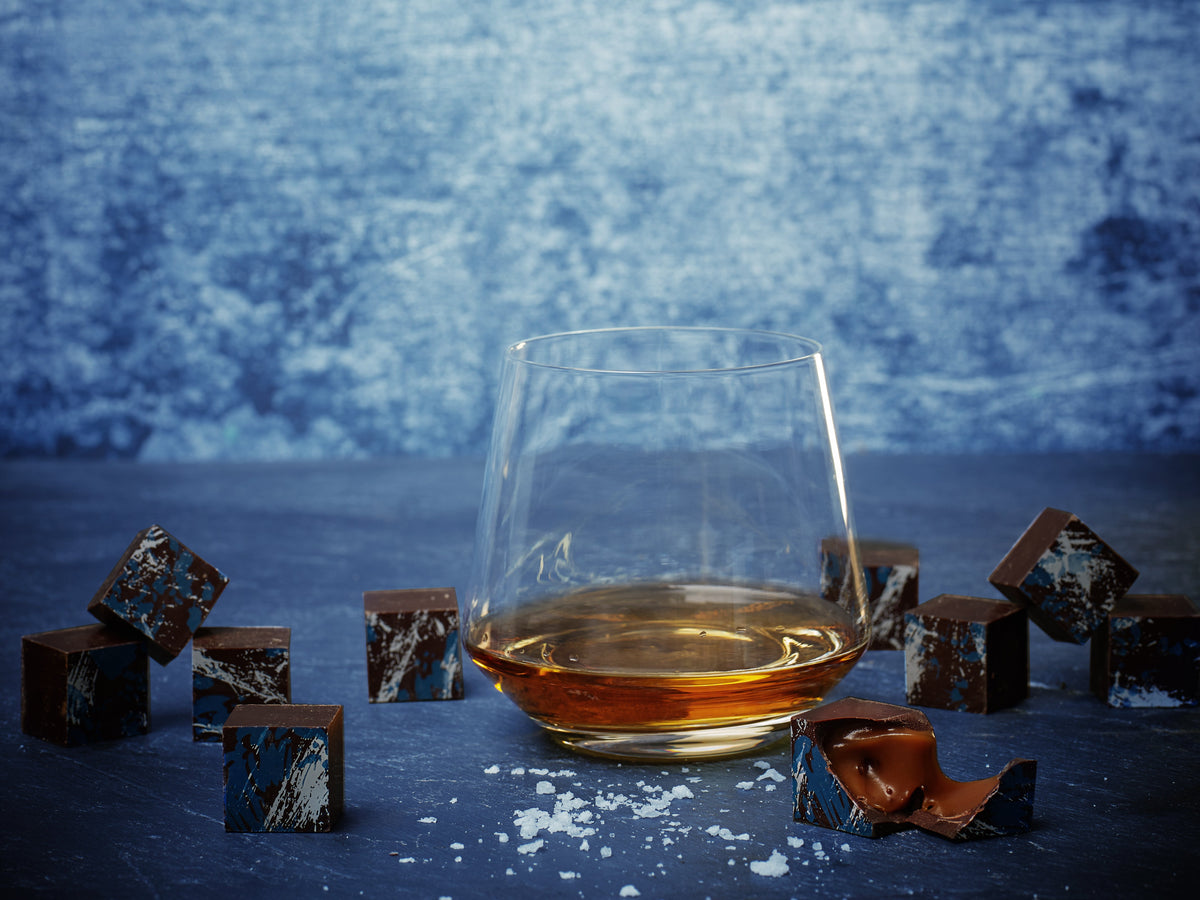Talisker sea salted caramels in Colombian dark chocolate