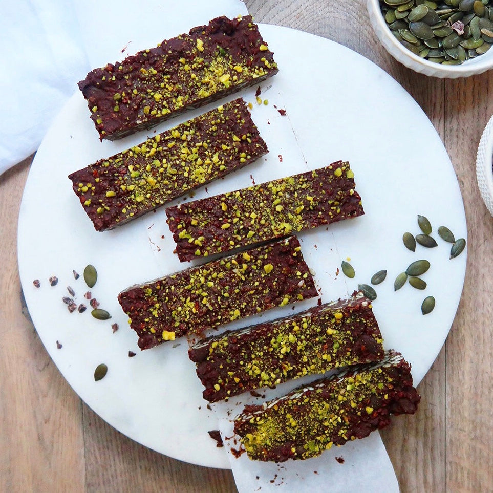 Nutty chocolate granola biscuits with seeds