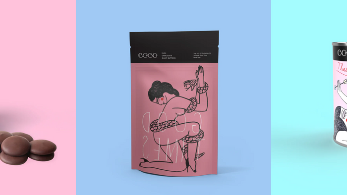 COCO Love Collection buttons with David Bray Cupid artwork