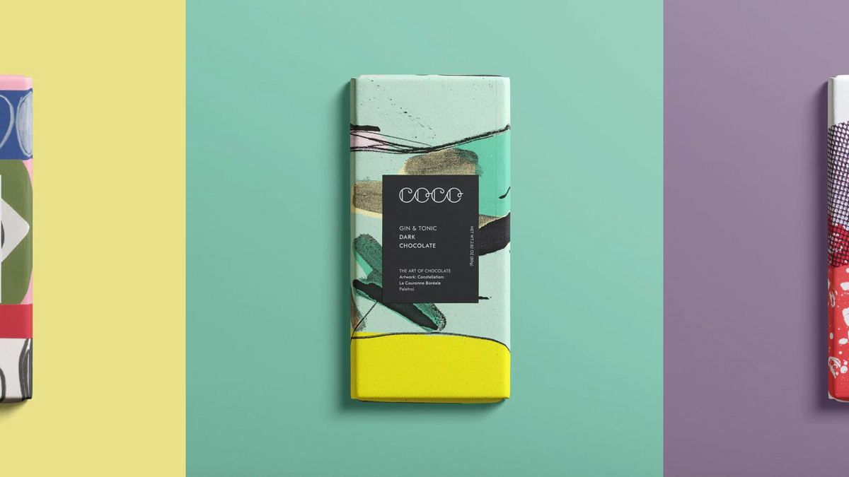 Selection of COCO milk and dark chocolate bars