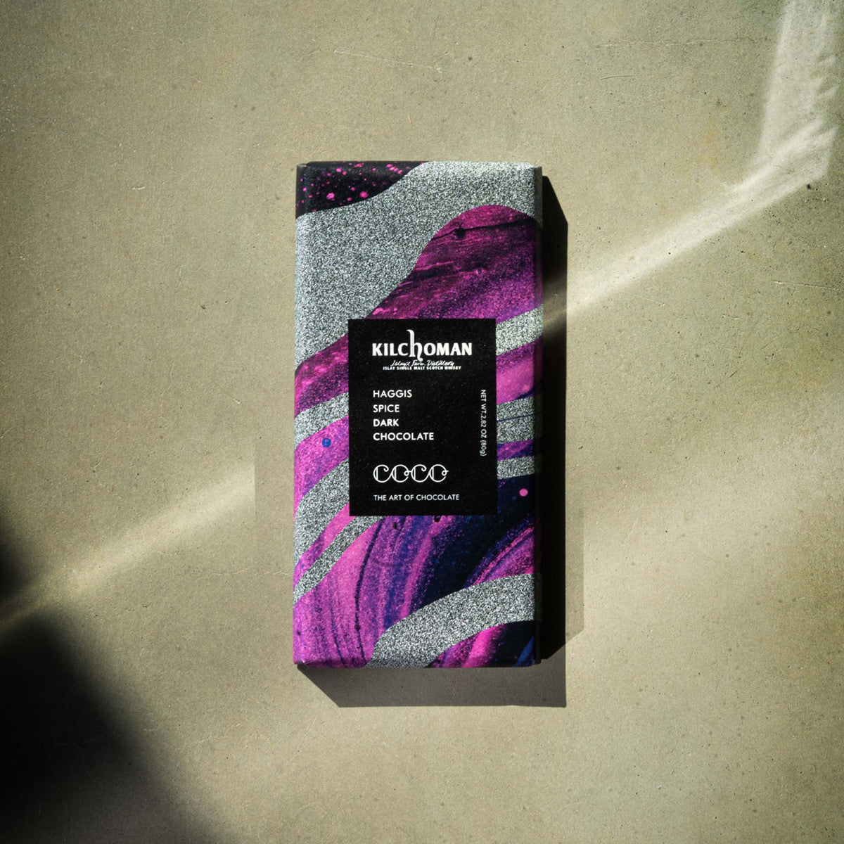 COCO chocolate bars in Kilchoman designs inspired by Hebridean coast