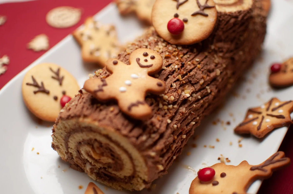 Chocolate Christmas dessert served as a pudding alternative