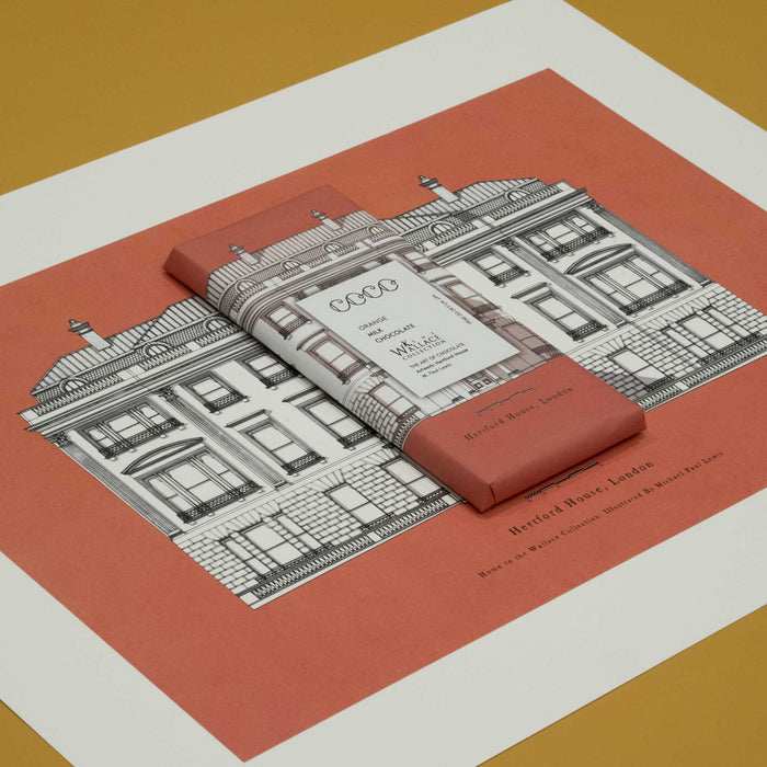 COCO chocolate bar with Hertford House facade illustration