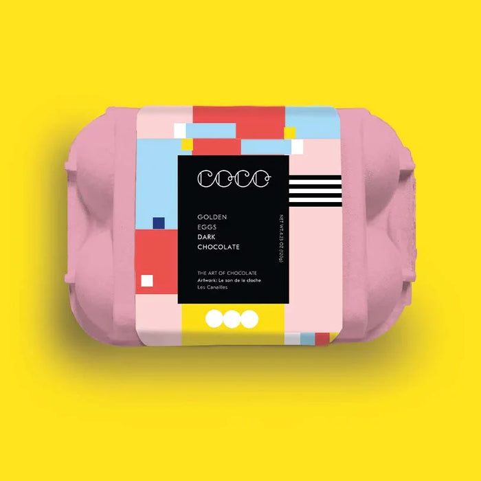 COCO Easter eggs in Les Canailles illustrated packaging