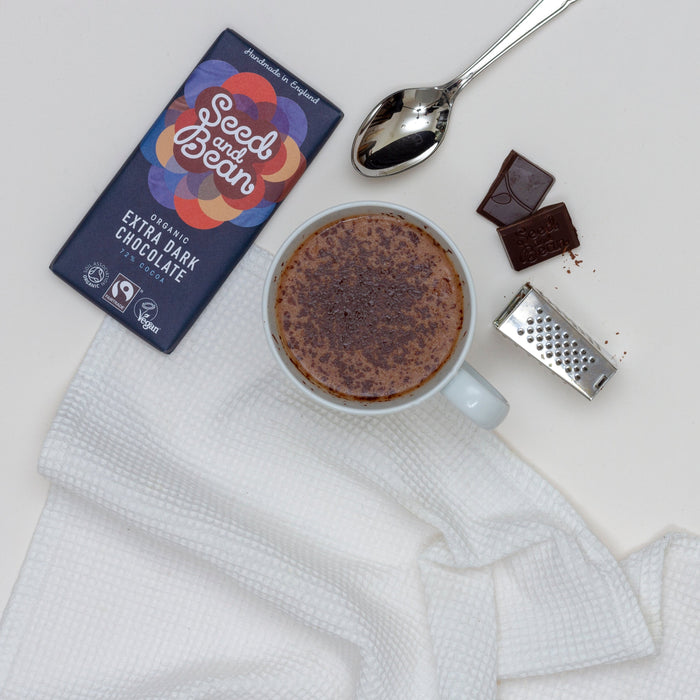 Mug of rich dark hot chocolate