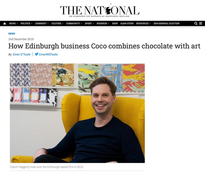 The National newspaper interview with COCO's Calum Haggerty