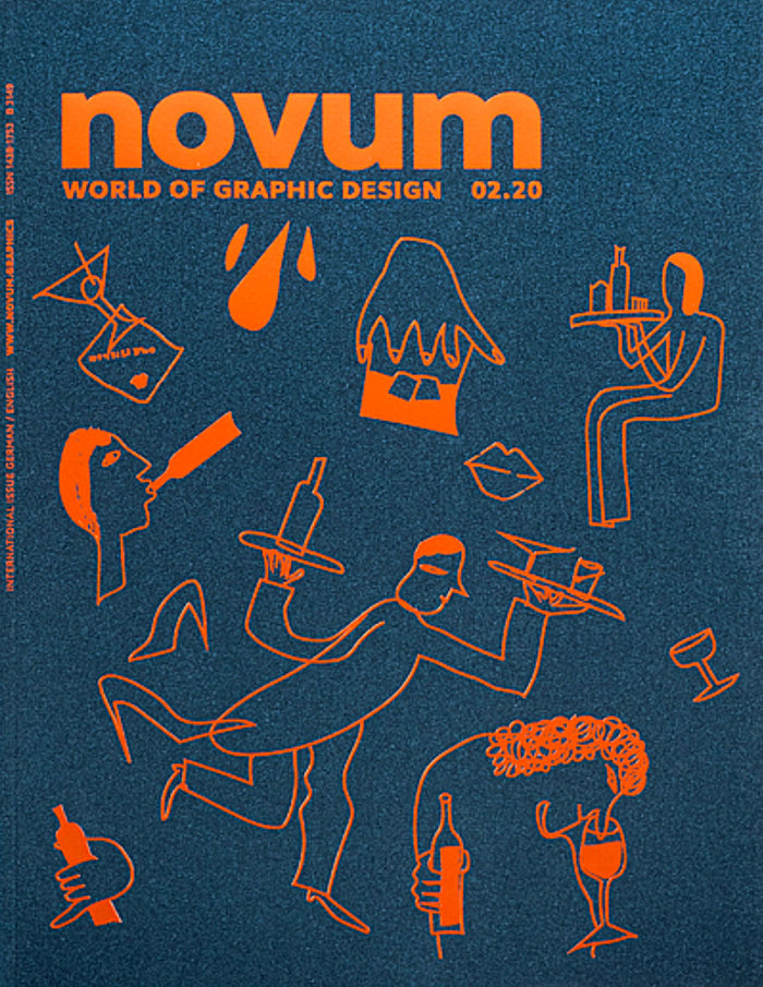 Novum graphic design magazine page on COCO packaging