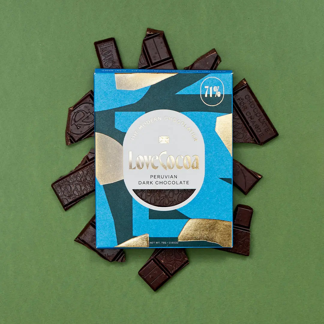 Vegan luxury dark chocolate bars and gift box