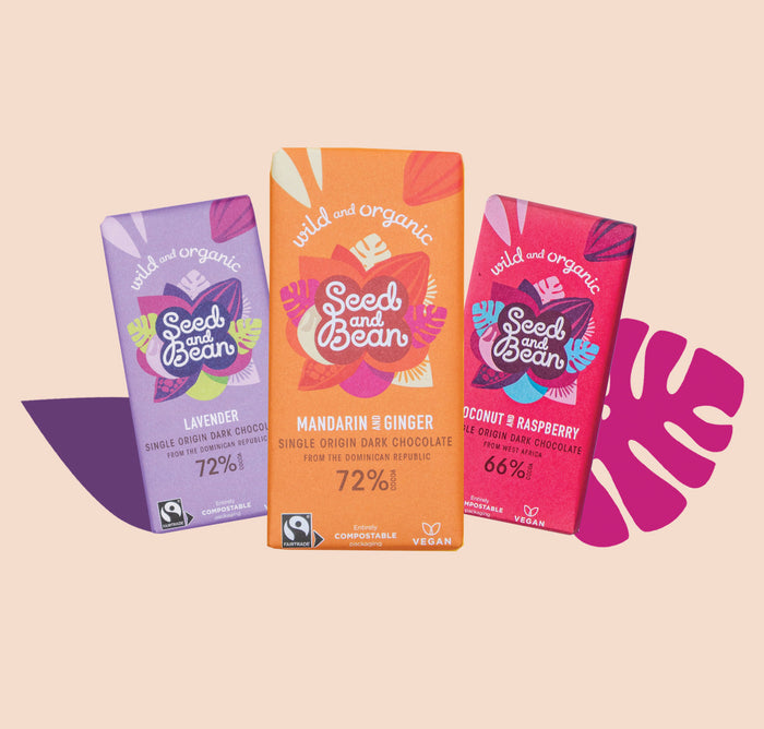 Chocolate bars ready for tasting by new chocolate tasters