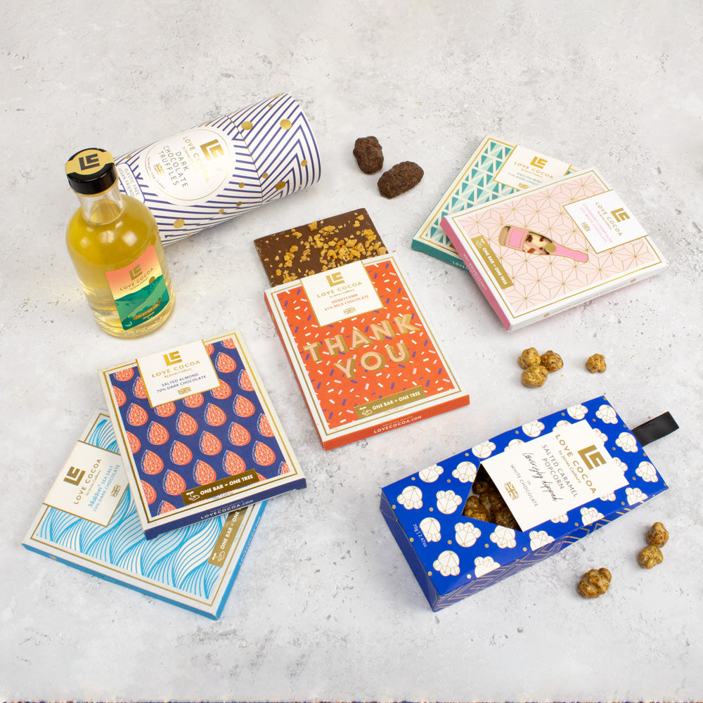 Father's Day chocolate hamper with artisan bars