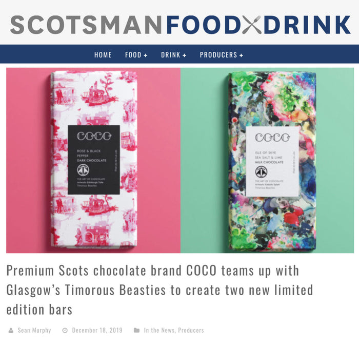 Scotsman Food & Drink article on COCO x Timorous Beasties