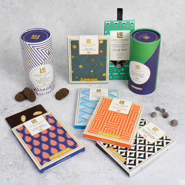 Vegan dark chocolate bars and truffles for Veganuary