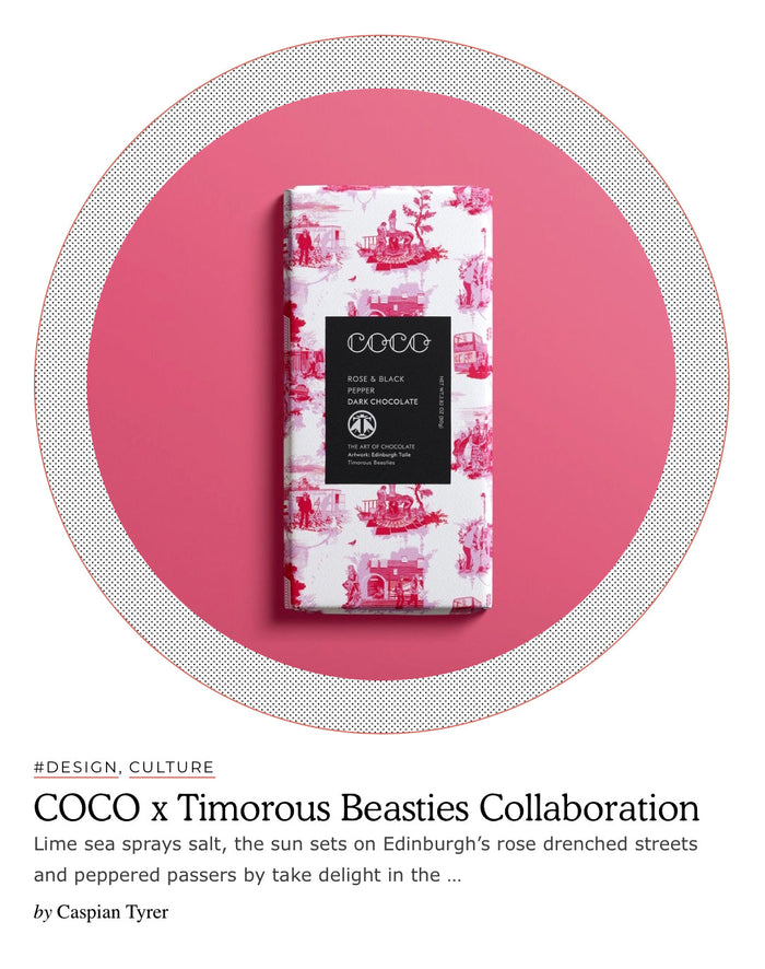 Cent Magazine feature on COCO x Timorous Beasties chocolate