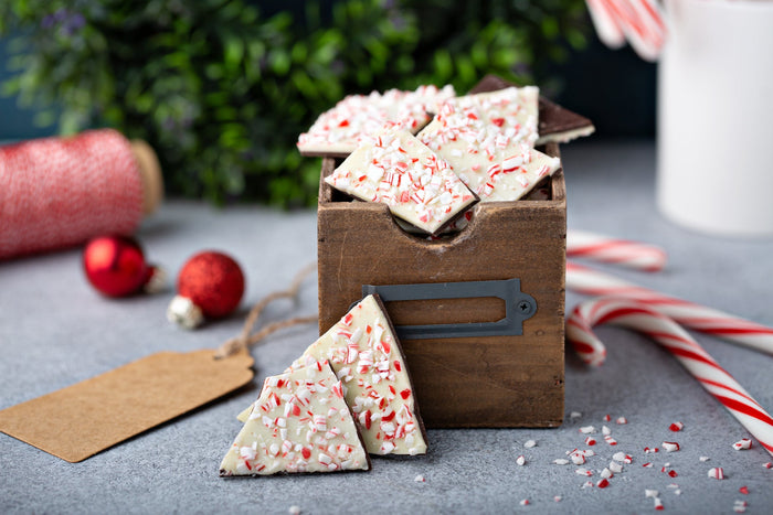 Luxury Christmas chocolate bark broken into shards