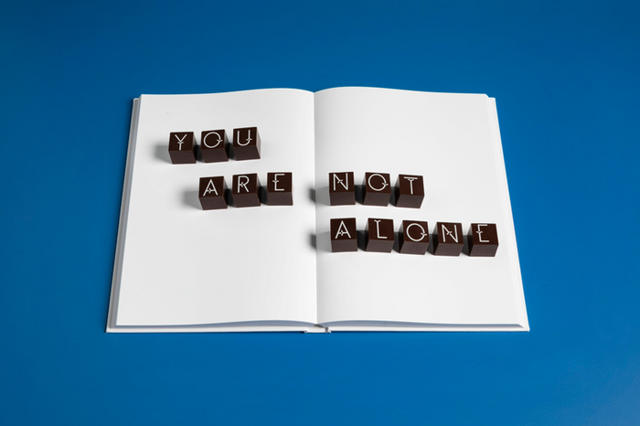 You Are Not Alone chocolates shown at Wallpaper* Handmade Milan