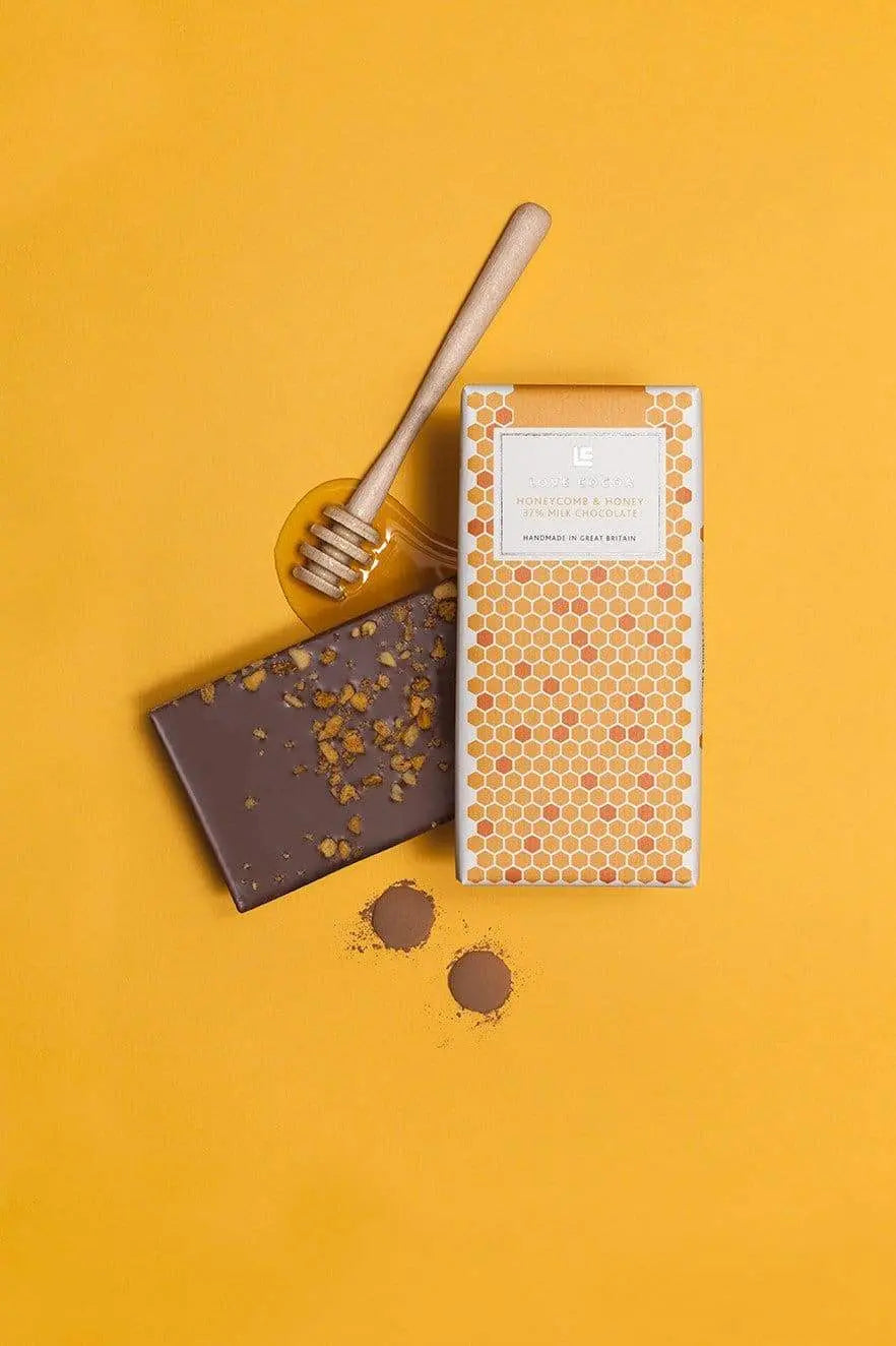 James Cadbury, founder of Love Cocoa, with chocolate bars