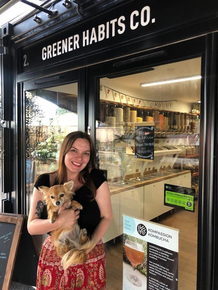 Greener Habits refill shop with bulk food dispensers