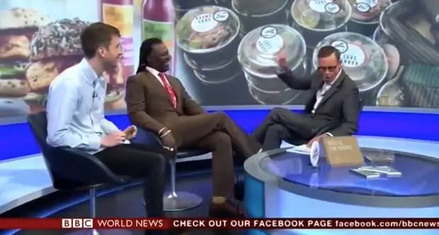 Levi Roots during the Virgin Foodpreneur BBC interview