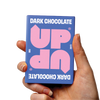 UP-UP Original Dark Chocolate 60g, bar held in hand