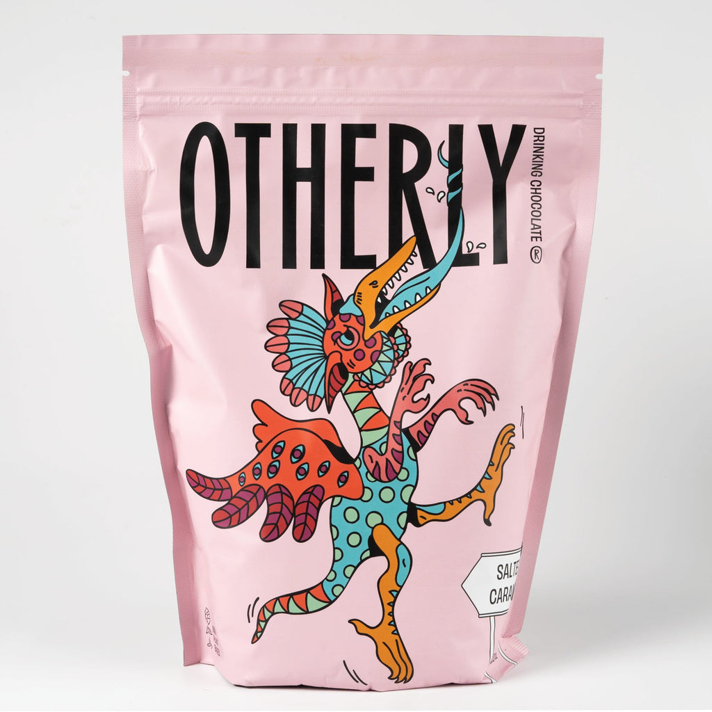 OTHERLY Salted Caramel Drinking Chocolate 1kg, front of pouch