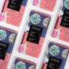 COCO Cold Brew Coffee Dark Chocolate bar, packs laid out diagonally