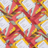 COCO Salted Caramel mini bar, packs laid out in a pattern