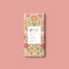COCO Salted Caramel Milk Chocolate William Morris Limited Edition, front of pack with floral design on a pink background