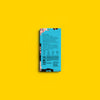 COCO Isle of Skye Sea Salt Dark mini bar, back of pack on a yellow background
