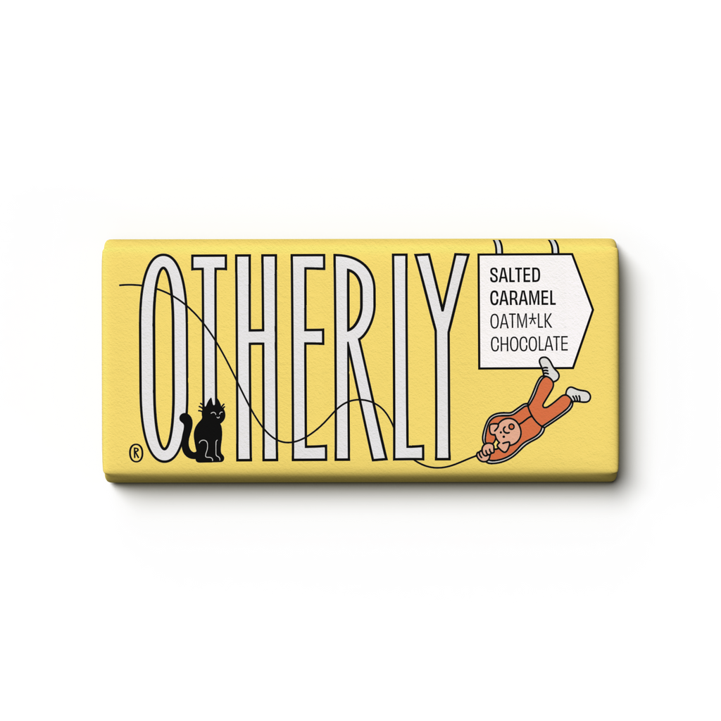 OTHERLY Salted Caramel Oat M!lk Chocolate 25g mini bar, front of pack