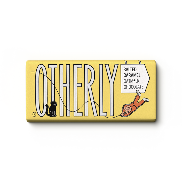 OTHERLY Salted Caramel Oat M!lk Chocolate 25g mini bar, front of pack