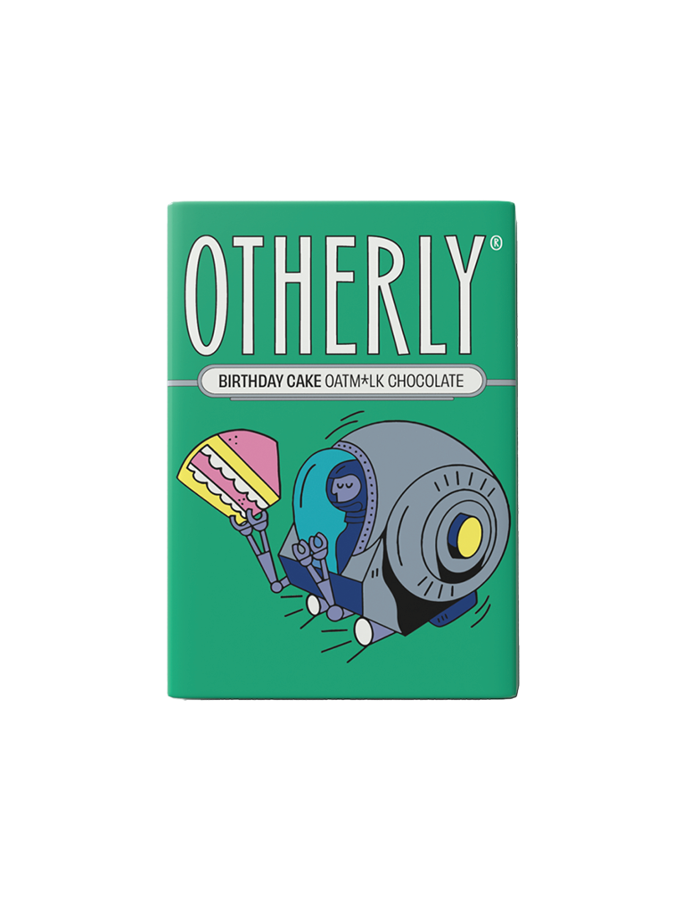 OTHERLY Birthday Cake Oat M!lk Chocolate 60g, front of pack