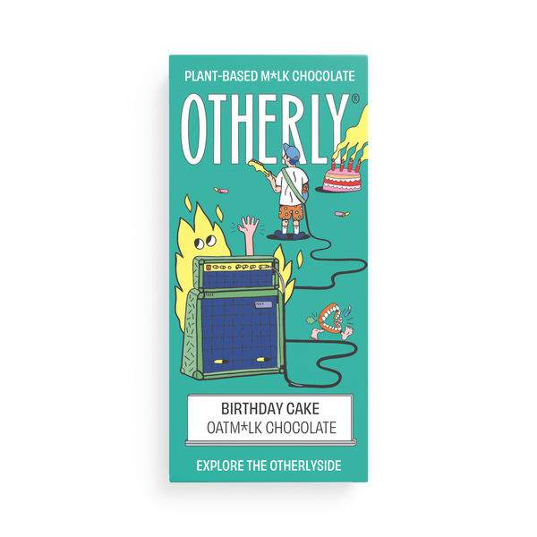 OTHERLY Birthday Cake Oat M!lk Chocolate 70g, front of pack