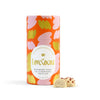 Love Cocoa Raspberry Marc de Champagne White Chocolate Truffles, truffle tube with a halved truffle