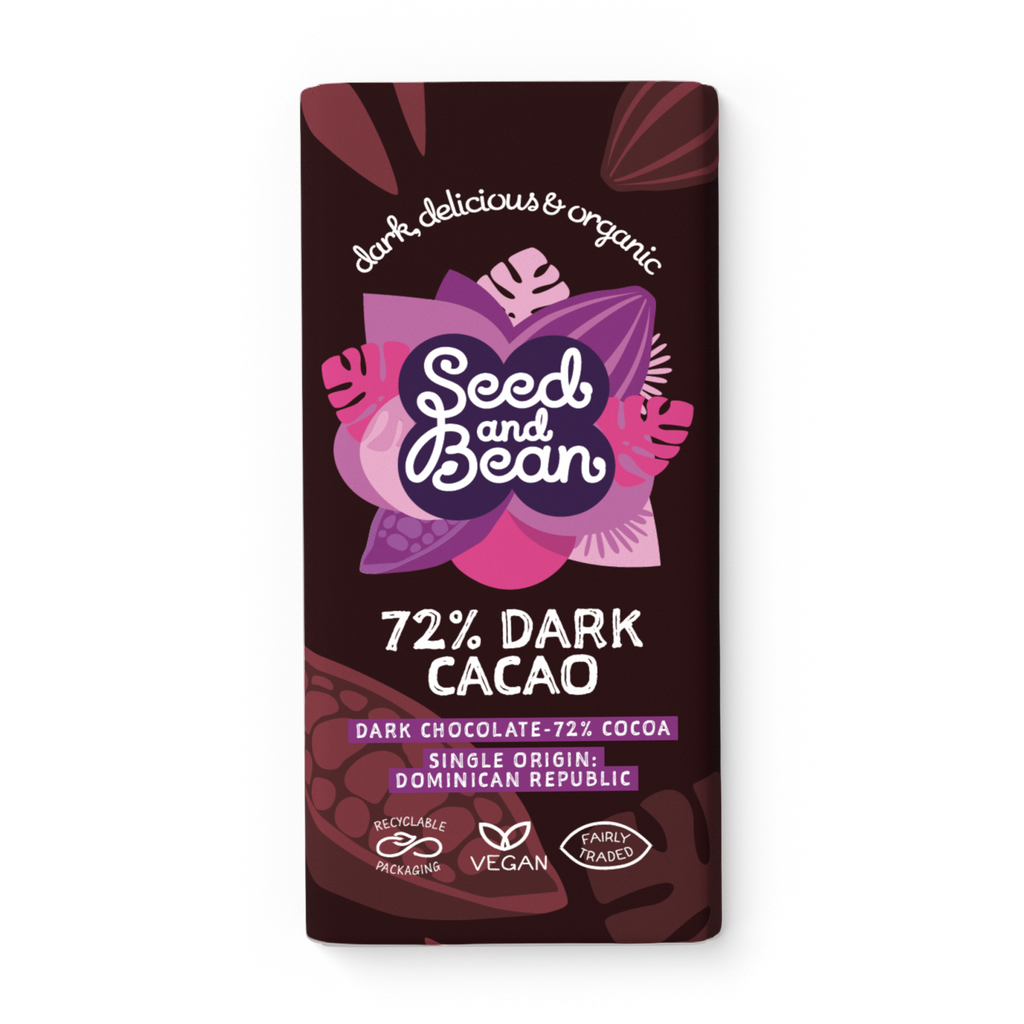 Seed & Bean Extra Dark Chocolate 75g Bar – front of pack