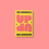 UP-UP The Limoncello Milk Chocolate 120g, front of pack on a pink background