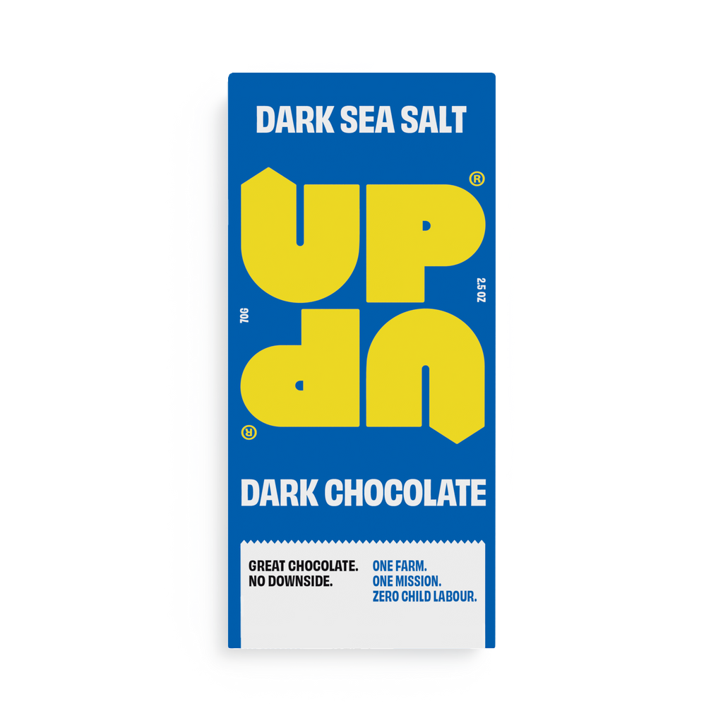 UP-UP Dark Sea Salt Dark Chocolate 70g, front of pack