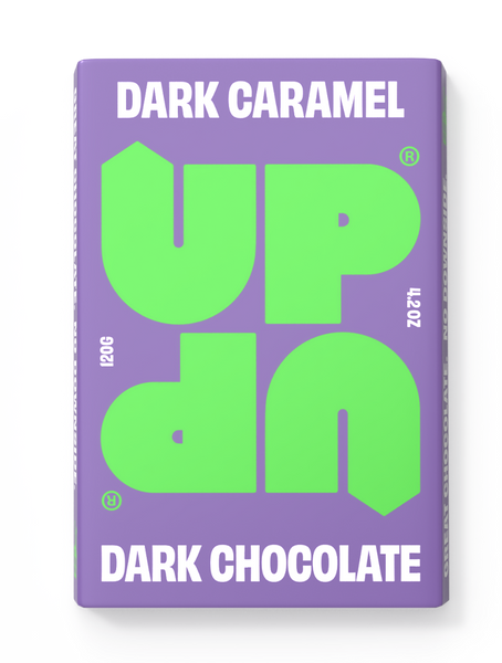 UP-UP Dark Caramel Dark Chocolate 120g, front of pack