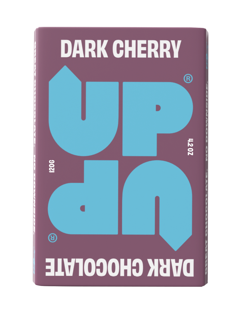 UP-UP Dark Cherry Dark Chocolate 120g, front of pack