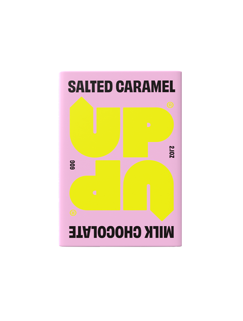 UP-UP Salted Caramel Milk Chocolate 60g, front of pack