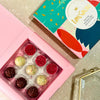 Love Cocoa Petite Signature Selection Box, open gift box of nine truffles