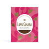 Love Cocoa Hearts Salted Caramel Milk Chocolate Bar, front of pack with heart design