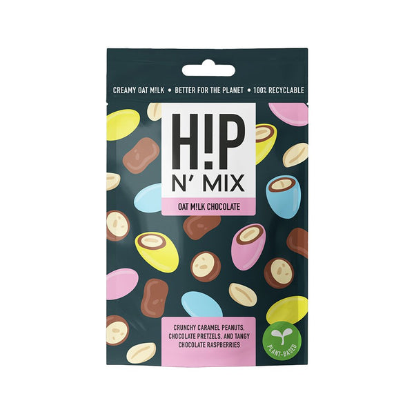 H!P N' MIX oat m!lk chocolate pouch, front of sharing pouch