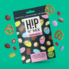 H!P N' MIX oat m!lk chocolate pouch, sharing pouch with pretzels and chocolate-coated treats