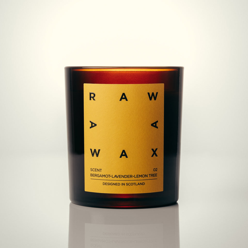 Raw Wax Scent 02 candle - bergamot, lavender and lemon tree