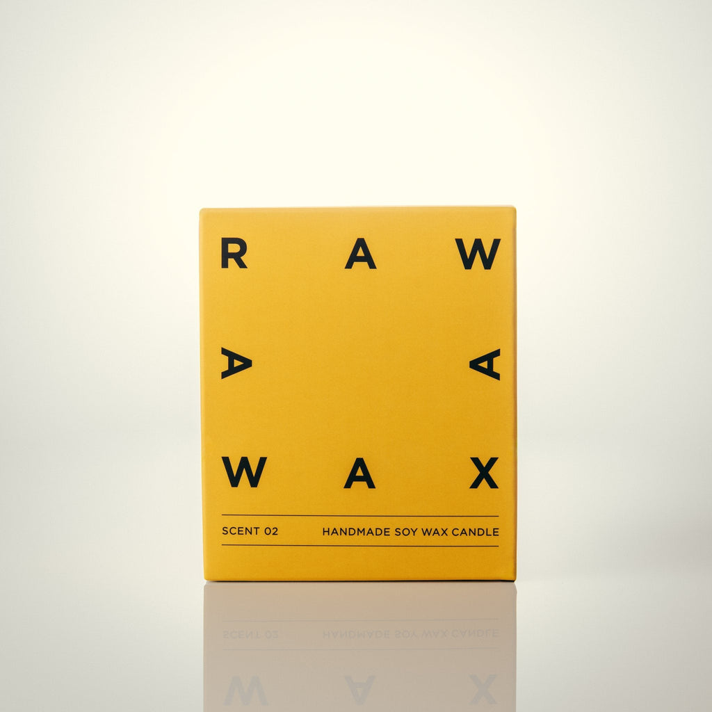 Raw Wax Scent 02 candle - bergamot, lavender and lemon tree