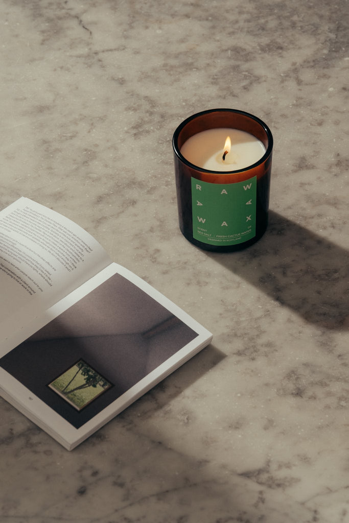 Raw Wax Scent 03 candle - sea salt and cactus water - lifestyle