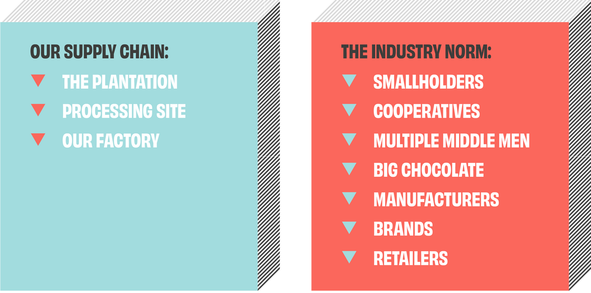 The UP-UP supply chain: the farm, the processing site and our factory